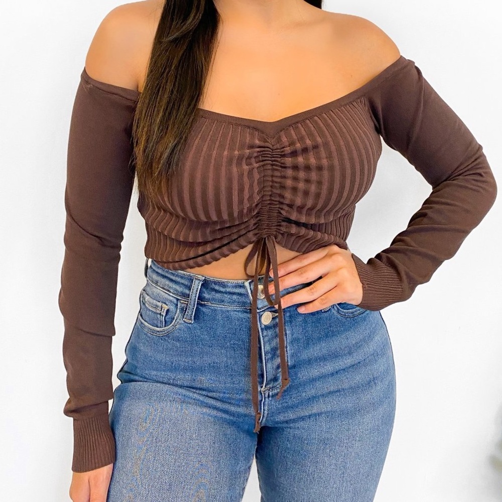 Laura’s boutique chocolate brown top